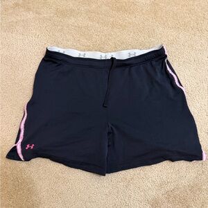 Under Armour Women's Athletic Shorts - Black with Pink Accents